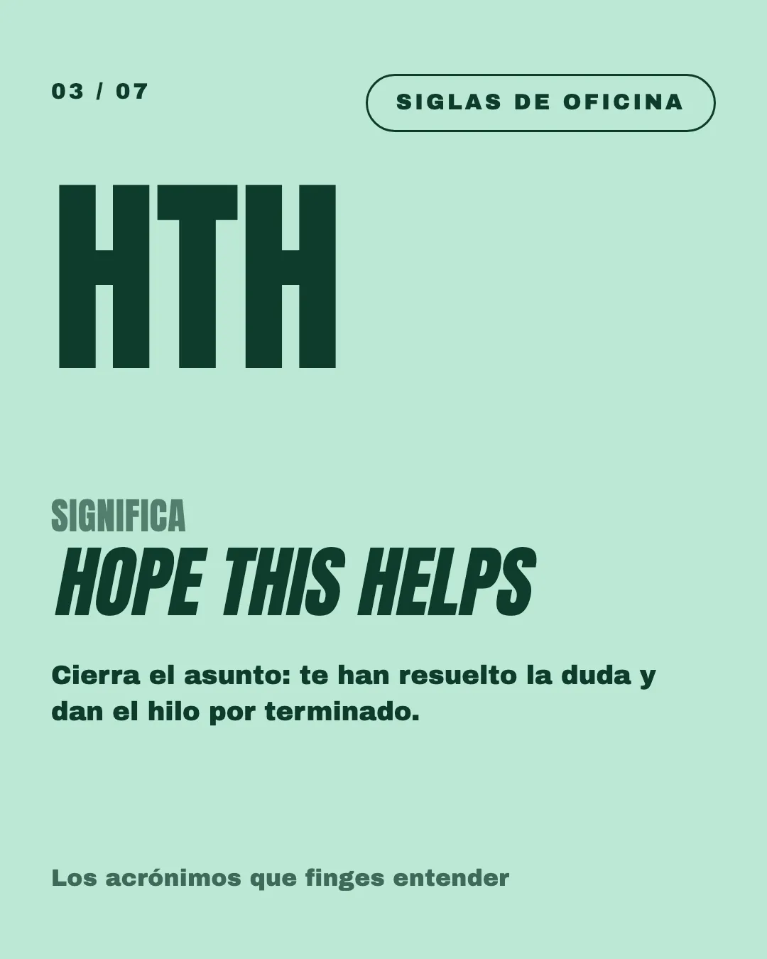 Lámina: HTH, hope this helps.