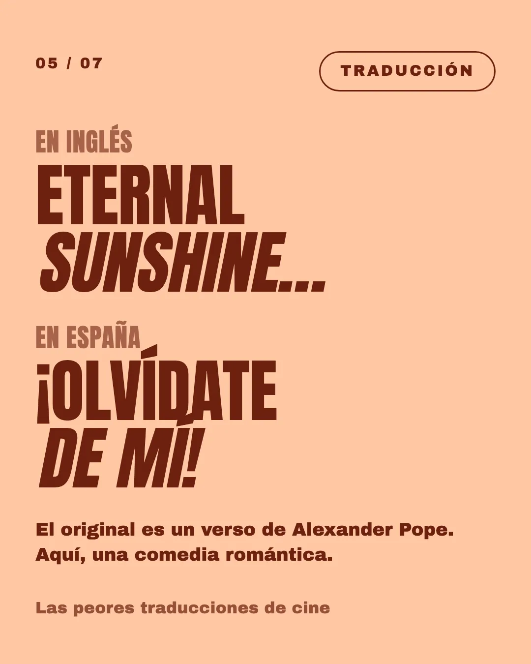 Lámina: Eternal Sunshine, «¡Olvídate de mí!».